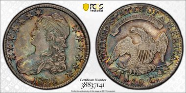 1826 50C O-118a AU55+