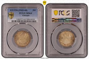 EE1936 (1943-44) 50C Silver MS64