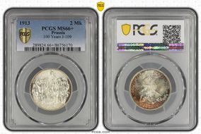 1913 2 Mk 100 Years J-109 MS66+