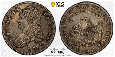 1817 50C O-106a Single Leaf VF35