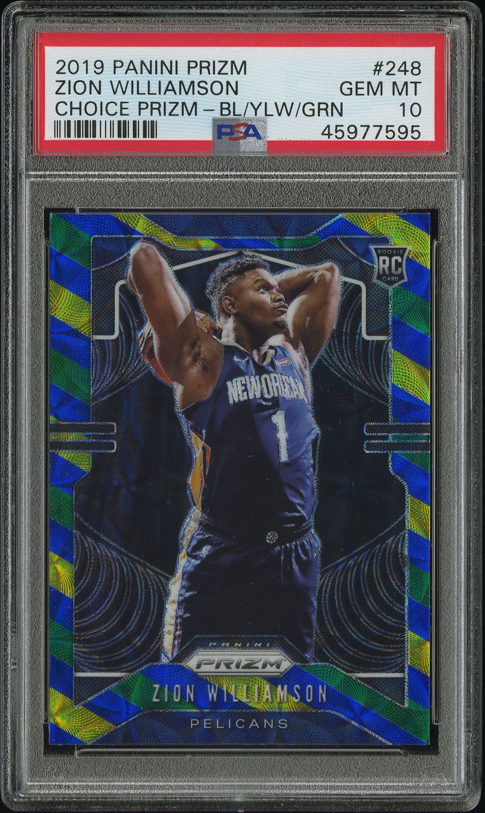 2019 Panini PANINI PRIZM HYPER PRIZM #248 Zion Williamson front