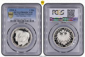 1910-A 3 Mk 2nd Marriage J-162 PR66DCAM