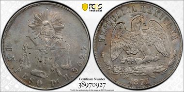 1873-Pi H Peso KM-408.7 AU53