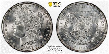 1887 $1 MS67+