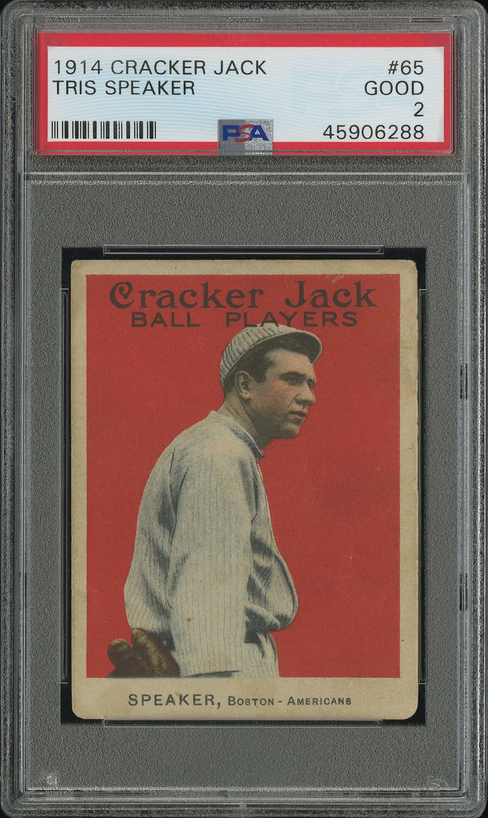 1914 CRACKER JACK #65 Tris Speaker front