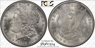 1878 7TF $1 Reverse of 1879 MS66+