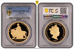 2019 £5 Una and the Lion PR70DCAM