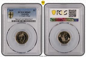 2019 $2 J. Clark Effigy MS65