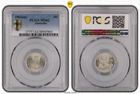 1962(m) 6D KM-58  Ag MS62