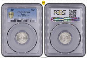 1913 50C Gad-420 F-190 MS66