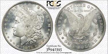 1878 7/8TF $1 Strong MS66