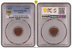 1872 Penni MS64BN