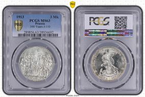 1913 3 Mk 100 Years J-110 MS63