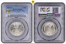 1924-A 3 Mk J-312 MS64