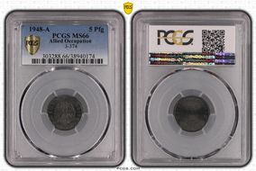 1948-A 5 Pfg J-374 MS66