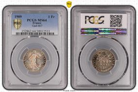 1909 1 Fr Gad-467 F-217 MS64