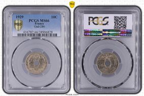 1929 10C Gad-286 F-138 MS66