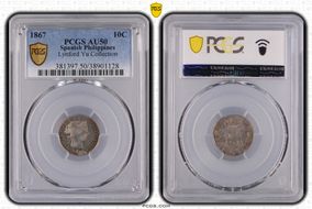 1867 10C AU50