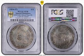 (1834-37) 8 R KM-118 C/M on Zaca 8R VF20