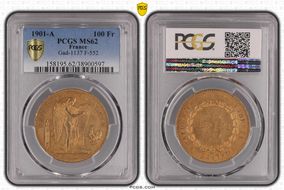 1901-A 100 Fr Gad-1137 F-552 MS62