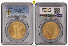 1886-A 100 Fr Gad-1137 F-552 MS65