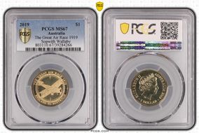 2019 $1 The Great Air Race 1919 Sopwith Wallaby MS67
