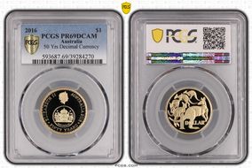2016 $1 50 Yrs Decimal Currency PR69DCAM