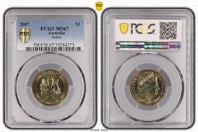 2007 $1 Ashes MS67
