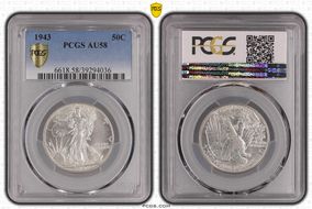 1943 50C AU58