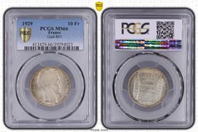 1929 10 Fr Gad-801 F-360 MS66