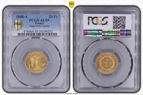 1848-A 20 Fr Gad-1032 F-528 Génie AU55