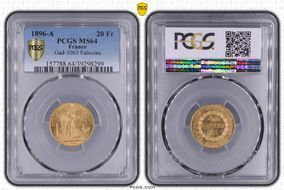 1896-A 20 Fr Gad-1063 F-533 Faisceau MS64