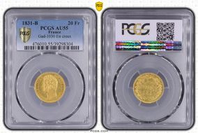 1831-B 20 Fr Gad-1030 En creux AU55