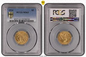 1914 $5 MS63