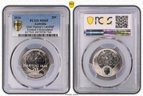 2016 20C Dirk Hartog's Landfall Frosted Uncirculated MS69