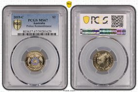 2019-C $2 Police Remembrance Colorized MS67