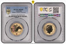 2013 $1 Black Caviar Colorized MS68