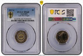 2017-C $2 Lest We Forget Colorized MS68