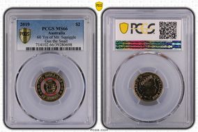 2019 $2 60 Yrs of Mr. Squiggle Gus the Snail Colorized MS66