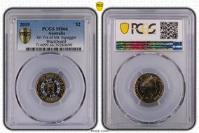 2019 $2 60 Yrs of Mr. Squiggle Blackboard Colorized MS66