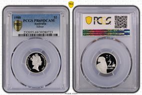 1988 $2 Silver PR69DCAM