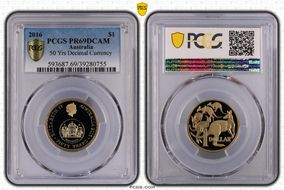 2016 $1 50 Yrs Decimal Currency PR69DCAM