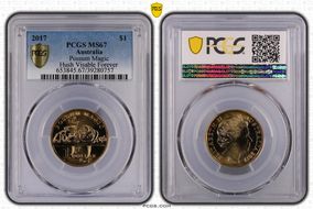 2017 $1 Possum Magic Hush Visible Forever MS67