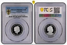 2019 $1 Coinage Portrait 1998-2019 PR69DCAM