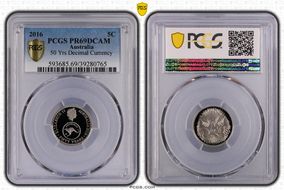 2016 5C 50 Yrs Decimal Currency PR69DCAM