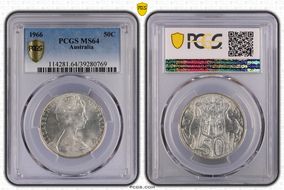 1966 50C KM-67  Ag MS64