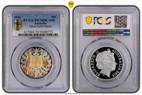 2016 50C Selective Gilt Silver 50th Ann. Decimal Currency PR70DCAM