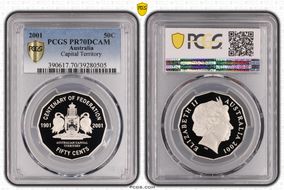 2001 50C Capital Territory PR70DCAM