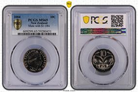 2004 10C Mule with $1 Obv MS65