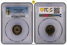 2012 $2 Remembrance Day MS67